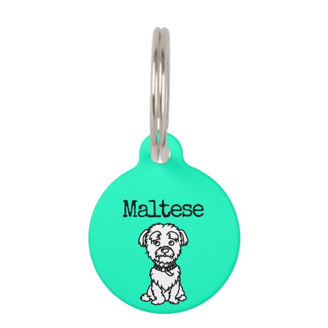 Name Maltese Pet ID Tag