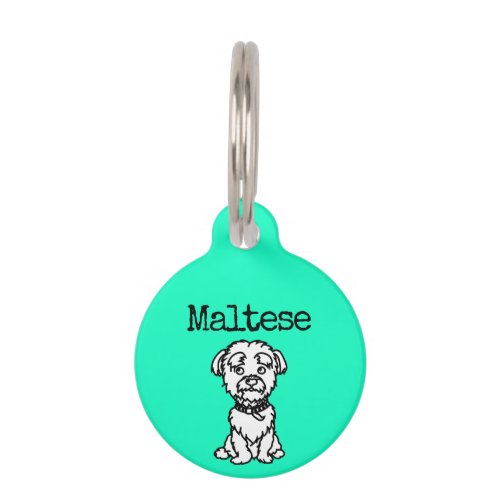 Name Maltese Pet ID Tag