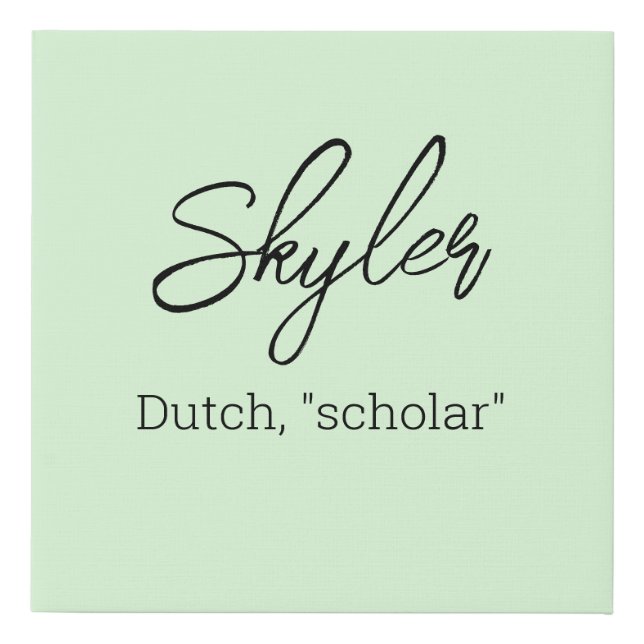 Name Meaning Canvas (Front)