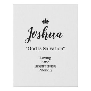 Name Meaning Canvas Picture - Joshua