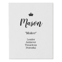 Name Meaning Canvas Picture - Mason