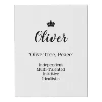 Name Meaning Canvas Picture Oliver