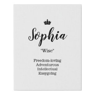 Sophia Personalised Name Meaning Keyring 
