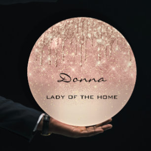 NAME MEANING Holograph Drips Rose Gift Confetti Paperweight