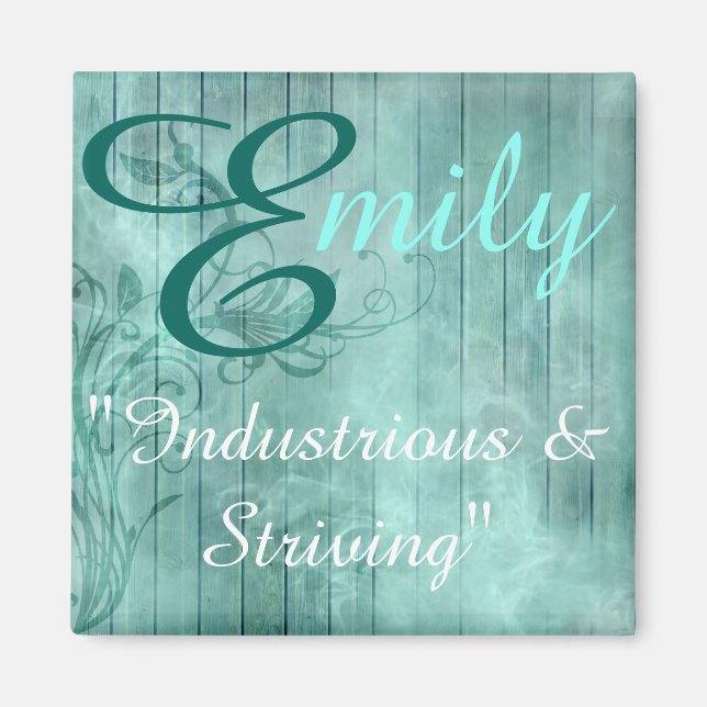 Name Meaning Magnet, Emily Magnet (Front)