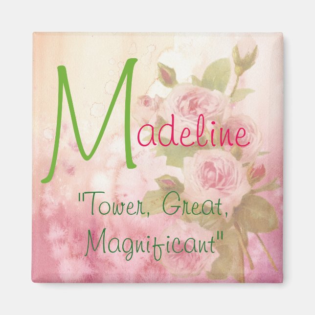 Name Meaning Magnet, Madeline Magnet (Front)