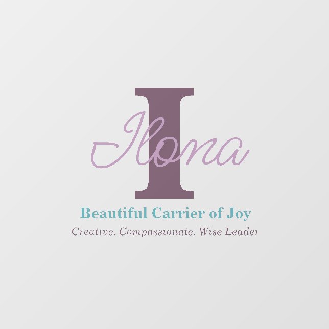 Name Meaning of Ilona Wall Decal (Front)