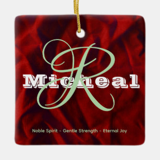 Name Meaning Ornament - Personalized Square Photo!