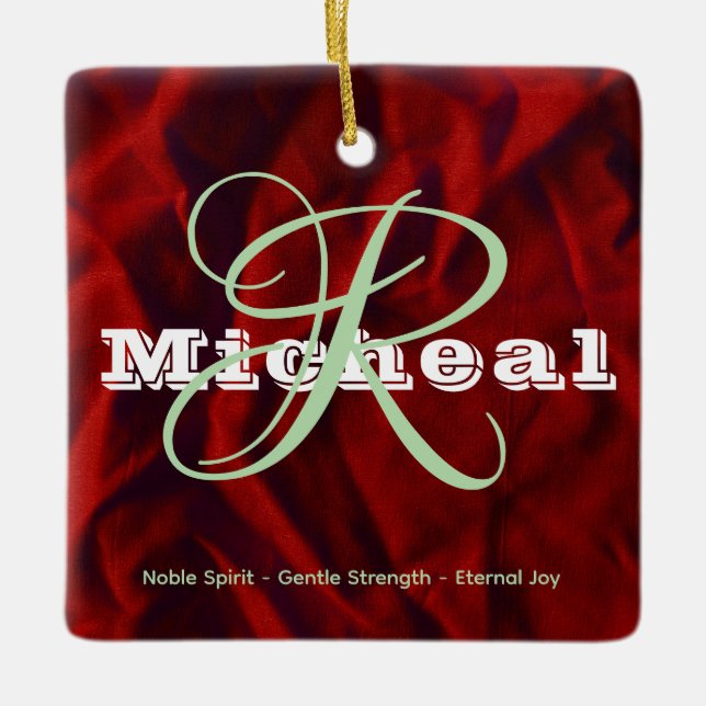 Name Meaning Ornament - Personalized Square Photo! (Front)