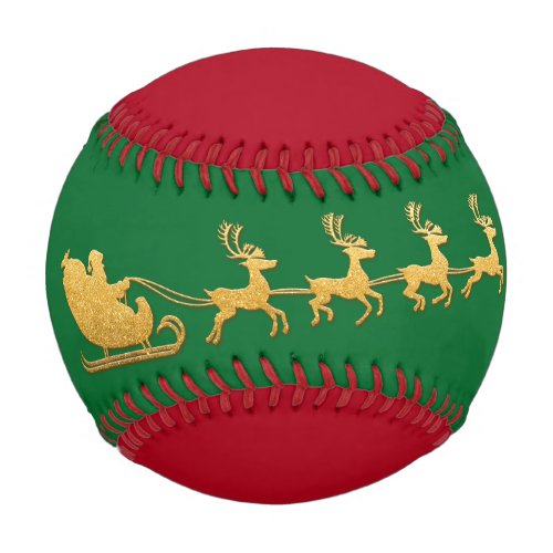  Name Merry Christmas Santa Reindeer Red Classic Baseball