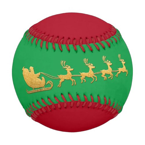  Name Merry Christmas Santa Reindeer Red Green Baseball