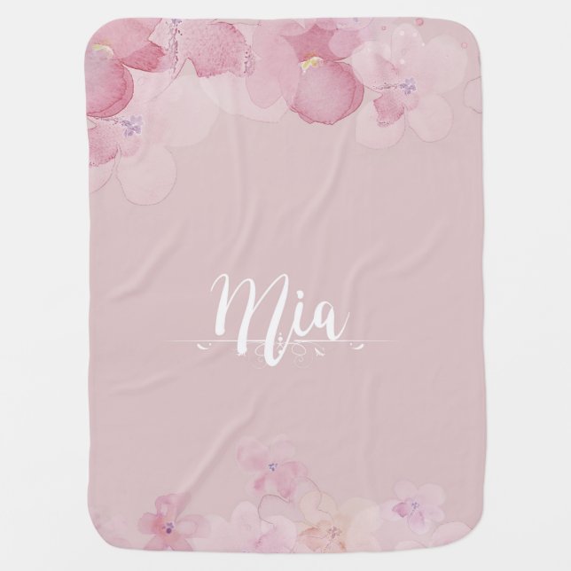 Name Mia Baby Blanket (Front)