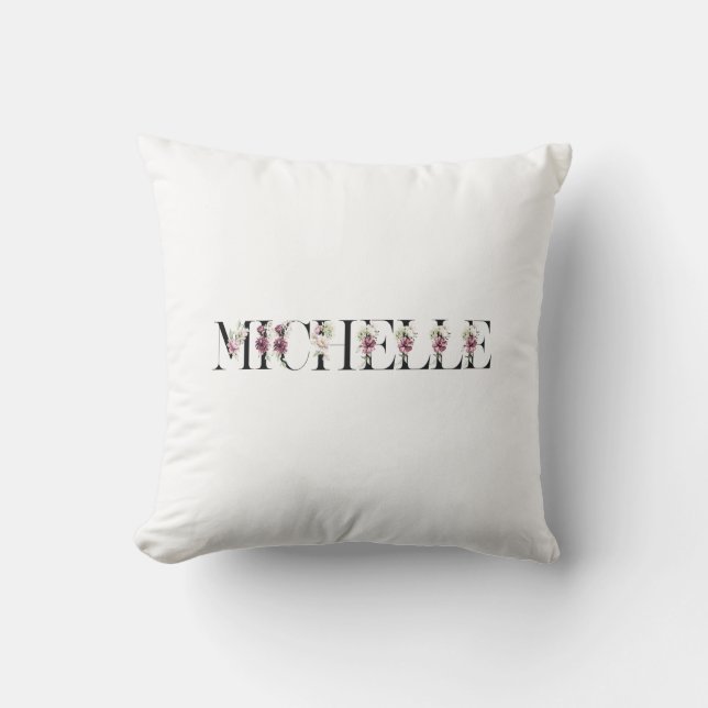 Name Michelle. Throw Pillow (Front)