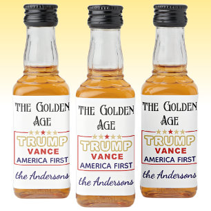 Name, Mini Bottles President Trump, The Golden Age Liquor Bottle Label