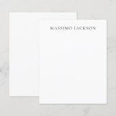 Name Minimalist Modern Plain Simple Black White (Front/Back)