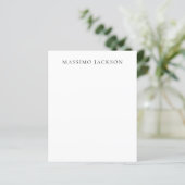 Name Minimalist Modern Plain Simple Black White (Standing Front)