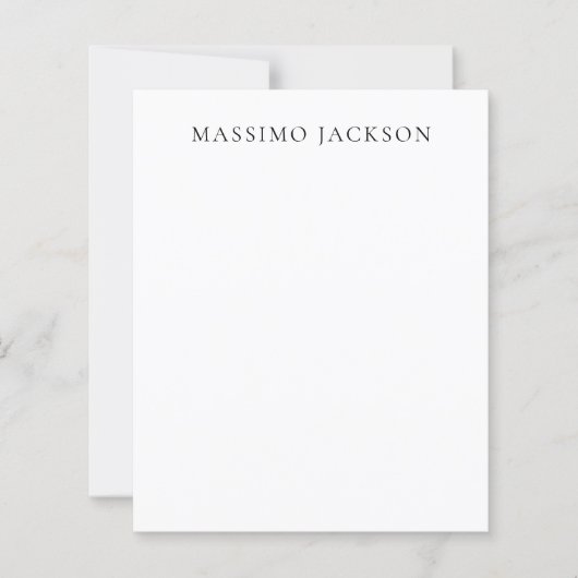 Name Minimalist Modern Plain Simple Black White (Front)