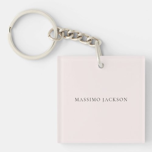 Name Minimalist Modern Plain Simple Pastel Color Keychain