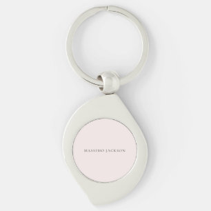 Name Minimalist Modern Plain Simple Pastel Color Keychain