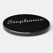 Name, modern elegant typography minimalist wireless charger (Front 2)