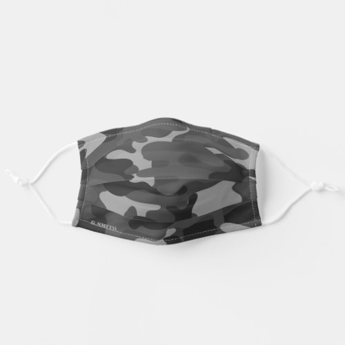 Name  Modern Gray Camouflage Pattern Camo your Adult Cloth Face Mask