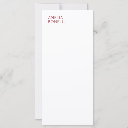 Name Modern Minimalist Professional Plain White (Front)