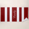 Name Modern Red Striped Pattern