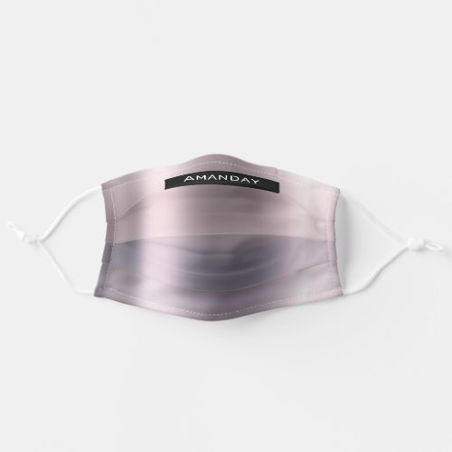 Name Modern Smoky Dusty Rose Gray Covid_19 Adult Cloth Face Mask