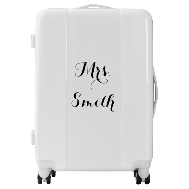 Name Monogram Black And White Simple Modern Cute Luggage (Front)
