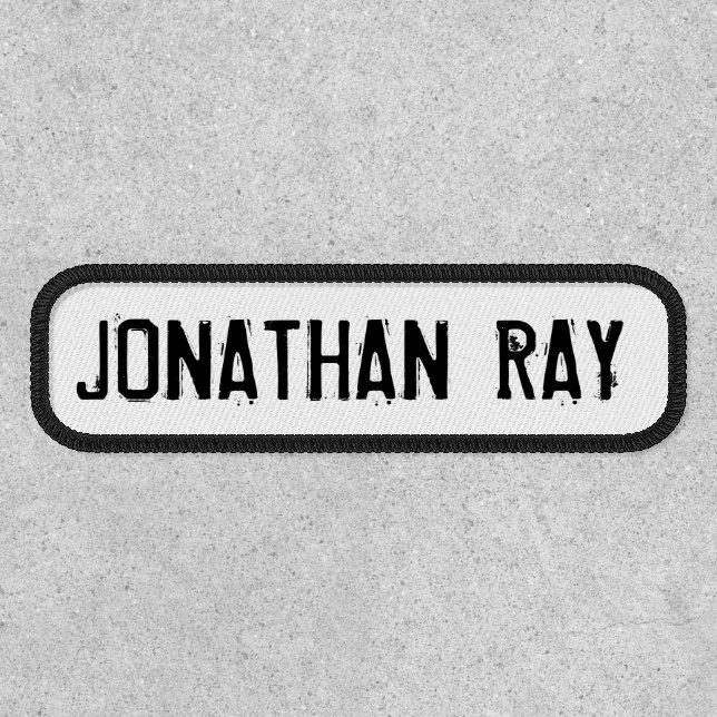 Name  Monogram Custom Distressed  Patch (Front)