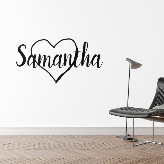 Name  Monogram Custom Personalized  Heart  Wall Decal (Creator Uploaded)