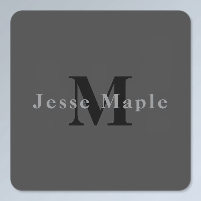 Name & Monogram | Dark Gray Labels (Creator Uploaded)