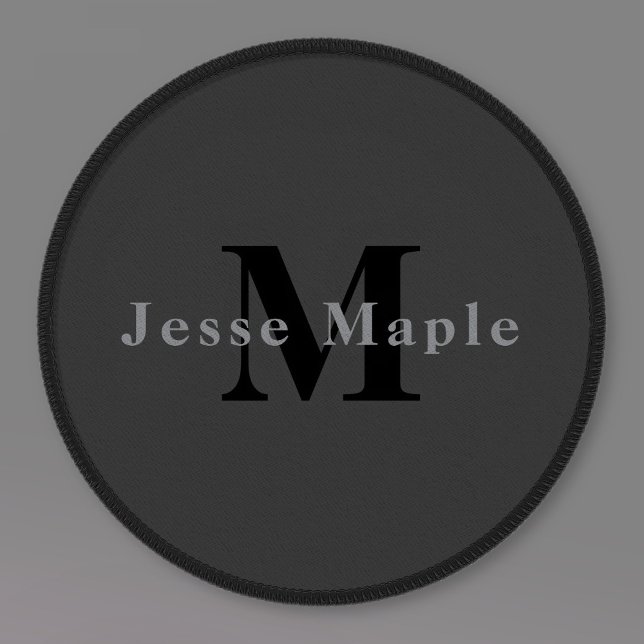 Name & Monogram | Dark Gray Patch (Creator Uploaded)
