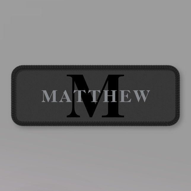 Name & Monogram | Dark Gray Patch (Creator Uploaded)