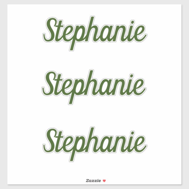 Name Monogram Forest Green Baby Shower Birthdays Sticker (Sheet)