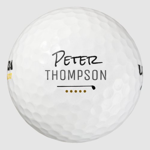 name monogram golf_balls for stylish golfplayers golf balls