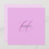 Name Monogram Initial Letter Orchid & Lilac (Front/Back)