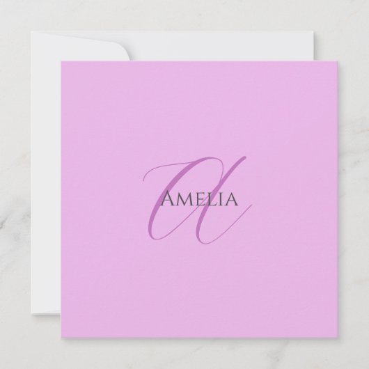 Name Monogram Initial Letter Orchid & Lilac (Front)