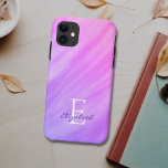 Name Monogram Purple iPhone 11 Case<br><div class="desc">This stylish iPhone case is decorated with a watercolor wash design in shades of purple.
Easily customizable with your name,  and monogram.
Use the Customize Further option to change the text size,  style,  or color if you wish.</div>