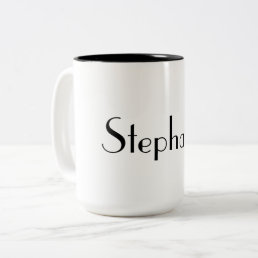 Name Monogram Template Black &amp; White Cool Gift Two-Tone Coffee Mug