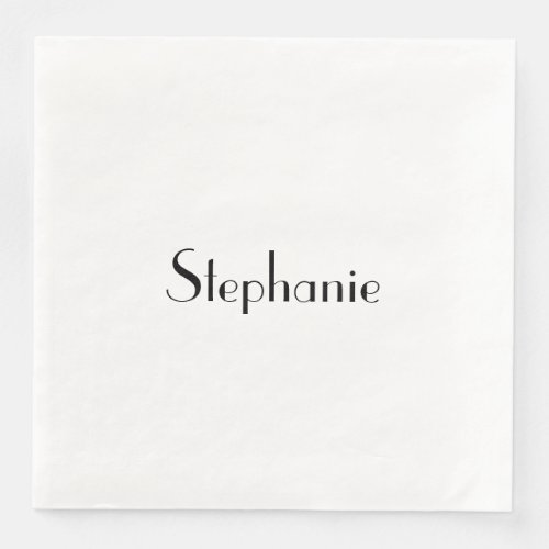Name Monogram Template Black White Custom 2022 Paper Dinner Napkins