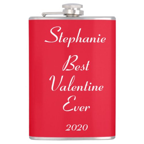 Name Monogram Valentines Day Funny Cute Cool Gift Flask