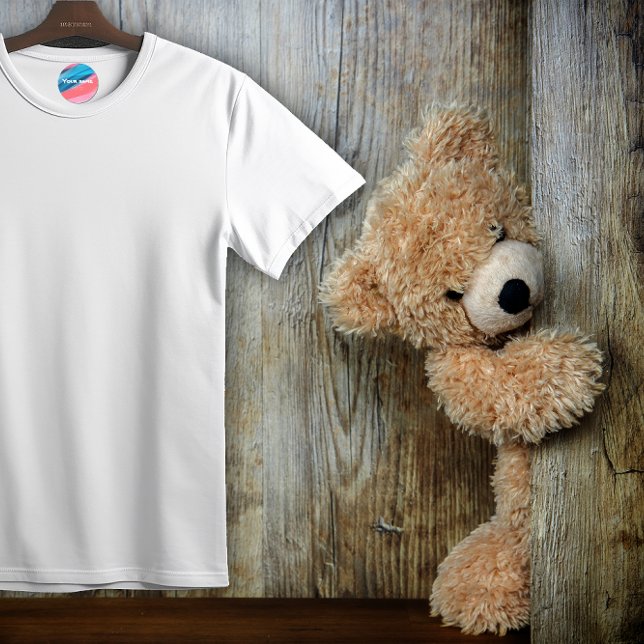 Name  monogramed coral blue circle  kids' labels (Creator Uploaded)