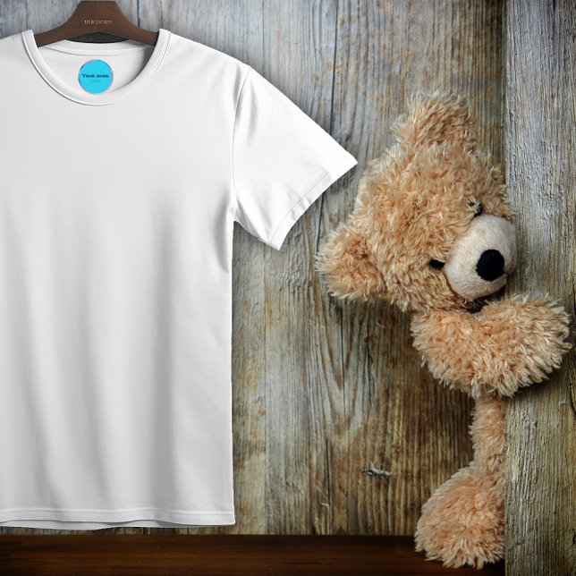 Name  monogrammed coral blue circle  kids' labels (Creator Uploaded)