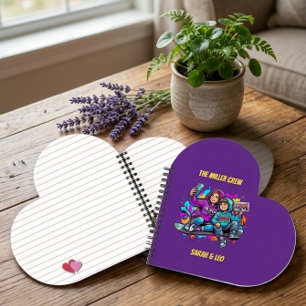 Name Mother Son Skater Purple Heart Noteboo Notebook