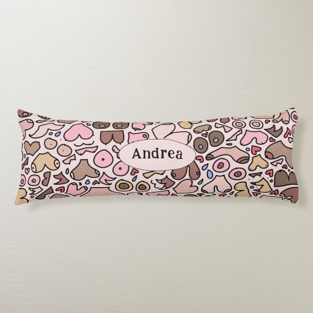 Name neutral breast pattern body pillow (Front)