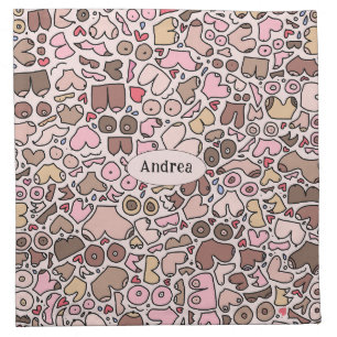 Name neutral breast pattern cloth napkin