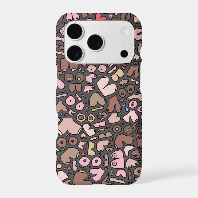 Name neutral breast pattern iphone case (Back)