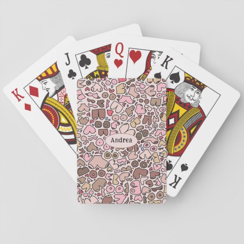 Name neutral breast pattern poker cards