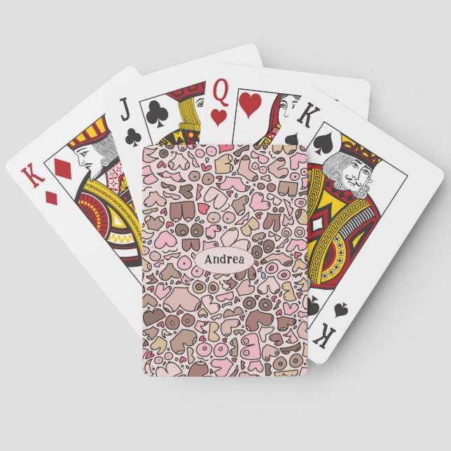 Name neutral breast pattern poker cards (Back)